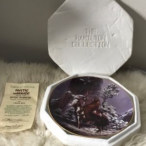 NEW 1992 The Hamilton Collection Mystic Warrior Collector's plate COA numbered
